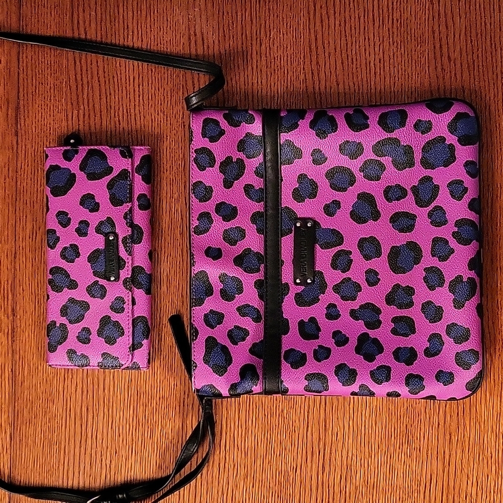 Vera Bradley African Violet faux leather purse & wallet